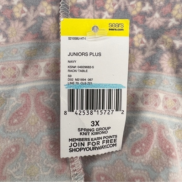 NEW 3x JOE BOXER RED FLORAL PAISLEY BOHO   STRETCH PLUS CASUAL SHRUG - Picture 9 of 11